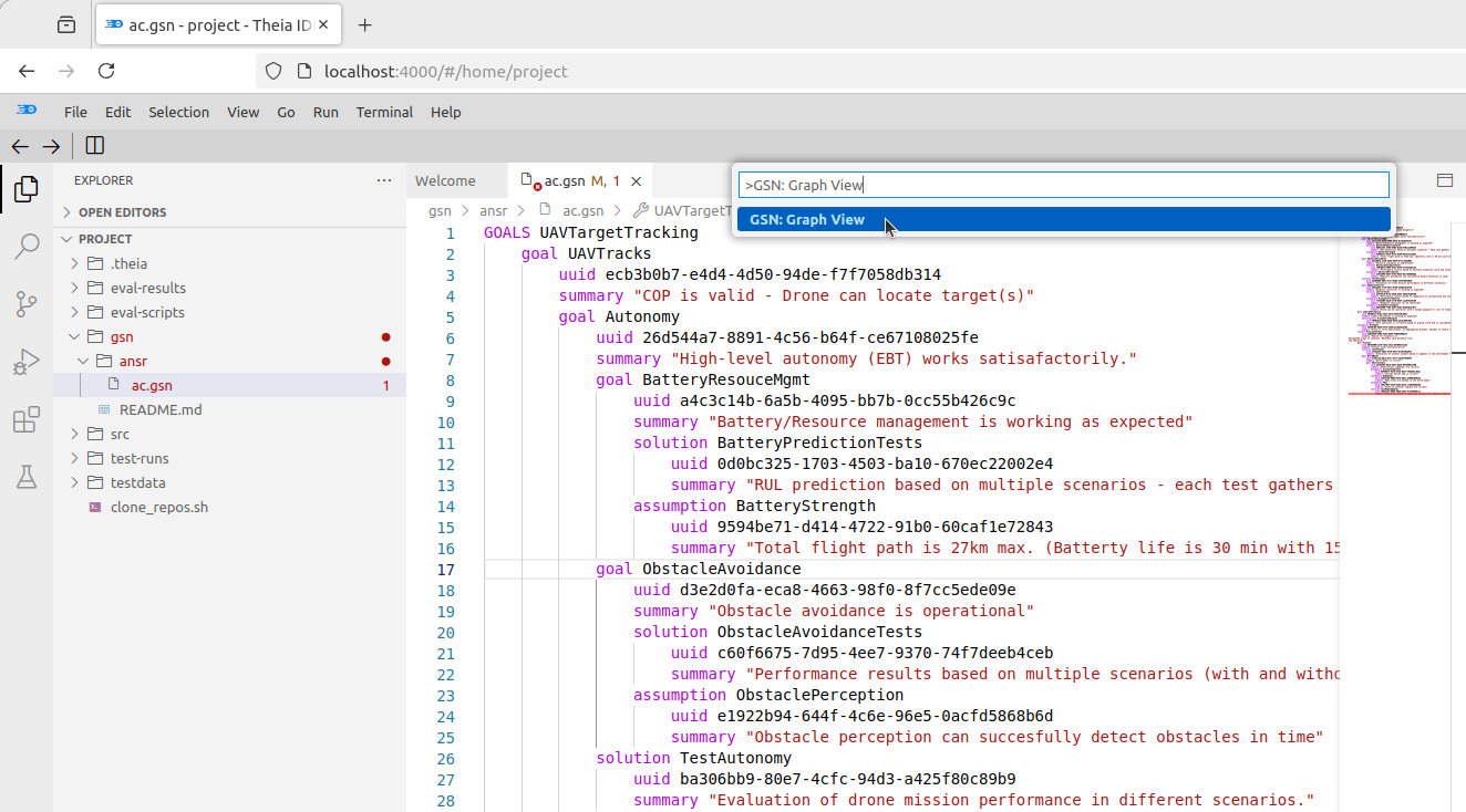 CAID GSN Graph View Selection